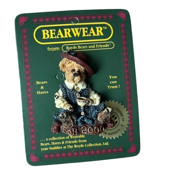 Boyds Bears Jewelry - Y2K Boyd's Bears  Bearwear Brooch -Collectors Edition w/ Serial Number